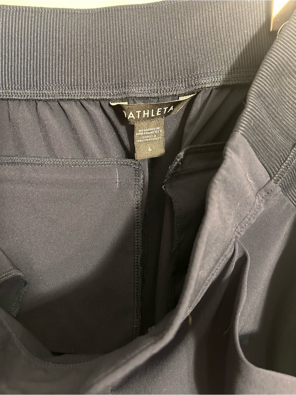 Athleta Navy Straight-Leg Women's Trousers - Picture 3 of 3